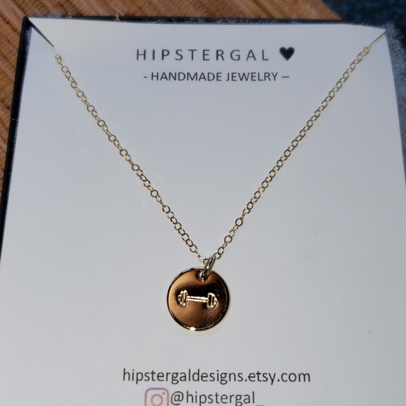 Hipster Gal Jewelry - NWT Hipster Gal bodybuilder disk necklace